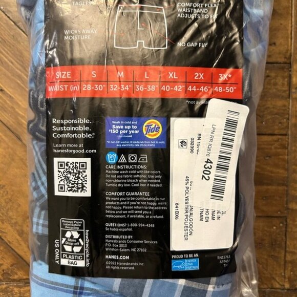 Hanes Tagless Boxers Size 3XL - Picture 5 of 5